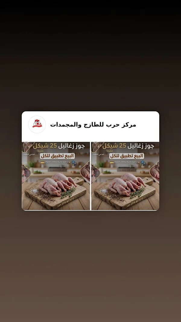 جوز زغاليل طازج - مركز حرب - مواد غذائية وبقالة - سوق غزة
