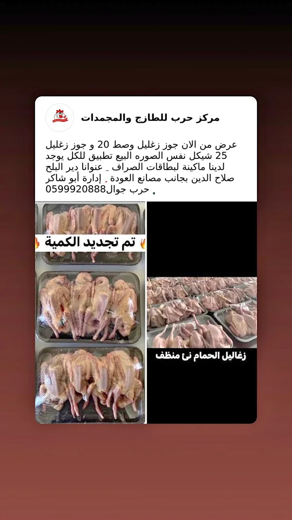 زغاليل حمام منظف - مركز حرب - مواد غذائية وبقالة - سوق غزة