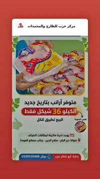 أرانب طازجة - مركز حرب - سوق غزة