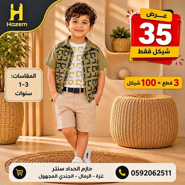 ملابس أطفال - حازم - ملابس أطفال - سوق غزة