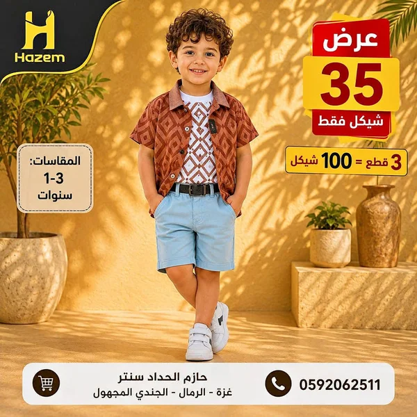 تشكيلة ملابس أطفال - حازم (Hazem) - ملابس أطفال - سوق غزة