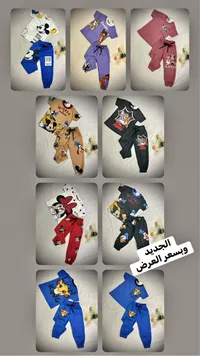 طقم ملابس أطفال صيفي بشخصيات كرتونية