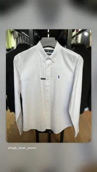 قميص رجالي كلاسيكي أبيض - رالف لورين (Ralph Lauren)