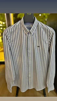 قميص رجالي مقلم بأكمام طويلة - لاكوست (Lacoste)