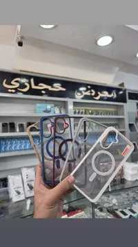 غطاء حماية شفاف مع مغناطيس للشحن اللاسلكي