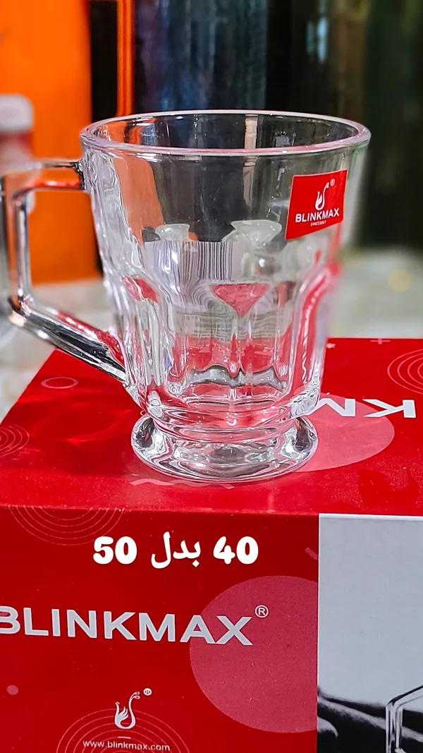 كوب زجاجي - بلينك ماكس (Blinkmax) - أدوات منزلية - سوق غزة