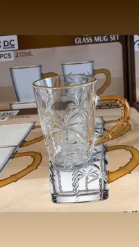 مجموعة كاسات شاي زجاجية - Glass Mug Set