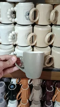 كوب سيراميك بيضاوي - تصميم عصري