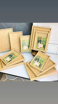 طقم صواني تقديم خشبية - إم دي إف (MDF Pallet Set)