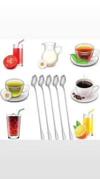 طقم ملاعق طويلة للمشروبات
