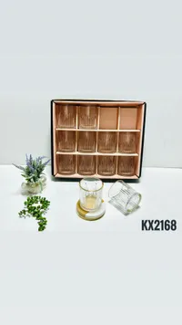 طقم أكواب زجاجية فاخرة - موديل KX2168