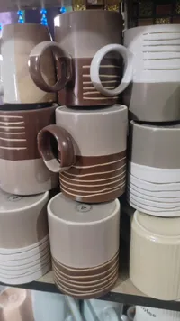 طقم أكواب سيراميك بتصميم عصري