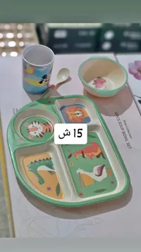طقم أطباق طعام للأطفال - روز كوليكشن (Rose Collection) - سوق غزة