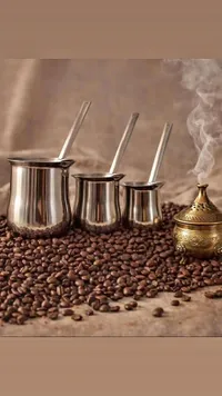 طقم ركوات قهوة ستانلس ستيل - 3 قطع