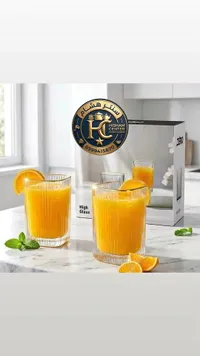 طقم كاسات زجاجية مضلعة - زيرو (Zero)