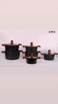 طقم أواني طهي جرانيت 6 قطع