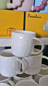 كوب بورسلين أبيض (Porcelain)