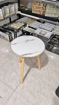 طاولة قهوة دائرية رخامية (Marble Coffee Table)