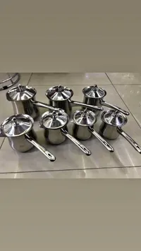 طقم كنكات قهوة ستانلس ستيل