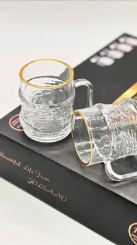 أكواب زجاجية مزخرفة - جولليانو (JOLIANO)