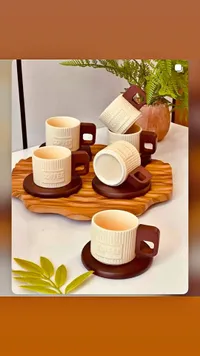 طقم أكواب قهوة مع صحون (Coffee)