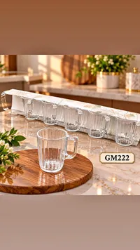 أكواب زجاجية شفافة (GM222)