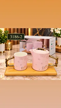 طقم شاي سيراميك 4 قطع (Ceramic Cup)