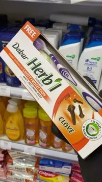 معجون أسنان هيربل بالقرنفل مع فرشاة مجانية - دابر (Dabur Herb'l)