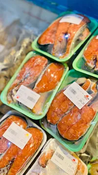 شرائح سمك سلمون طازج - ميت سيتي (Meat City) - سوق غزة