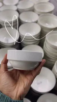 زبدية تقديم سيراميك بيضاء