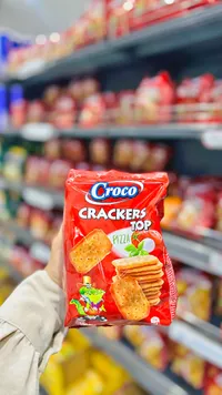 بسكويت كراكرز توب بنكهة البيتزا - كروكو (Croco)