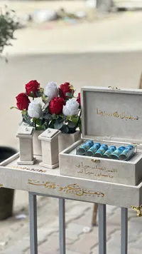 صندوق تقديم المهر الفاخر مع الورود والعطور