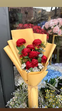 ضمة ورد أحمر فاخرة