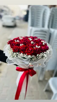 بوكيه ورد أحمر فاخر