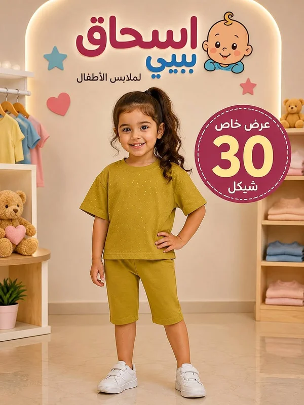 ملابس أطفال - إسحاق بيبي - ملابس أطفال - سوق غزة