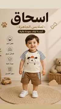 طقم ملابس أولاد صيفي - إسحاق