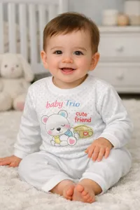 طقم ملابس أطفال - بيبي تريو (baby Trio)