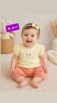 طقم ملابس أطفال صيفي - رابيت هوم (Rabbit Home)