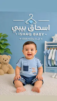 طقم ملابس صيفية للأطفال - اسحاق بيبي (Ishaq Baby)