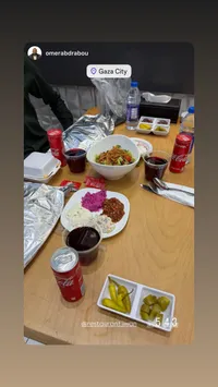 وجبة غداء فلسطينية تقليدية