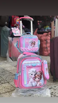 حقيبة سفر أطفال فروزن - برج علوي وحقيبة يد