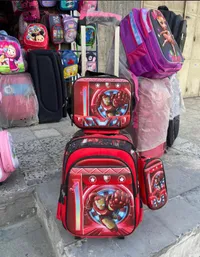 طقم حقيبة مدرسية بعجلات - آيرون مان