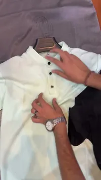 قميص صيفي رجالي بياقة دائرية