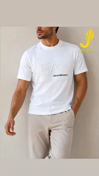 تيشيرت رجالي بشعار بارز - إمبوريو أرماني (Emporio Armani)