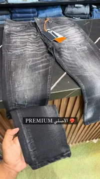 بنطال جينز رجالي أسود - بريميوم (Premium)