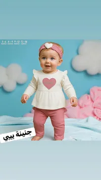 تشكيلة ملابس أطفال جنينة بيبي - فستان وبنطلون