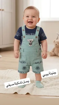تشكيلة ملابس أطفال - بدلة الدنجري مع تي شيرت