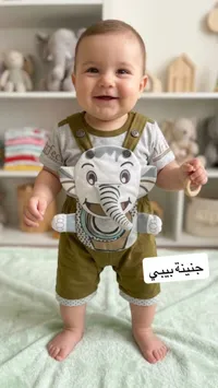 بدلة أطفال جينية بيبي - تصميم فيل