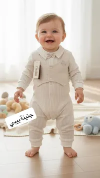 بدلة أطفال جنتيلينيه - بيضاء