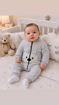 بدلة أطفال بتصميم دب - ألما ستايل بيبي (Almas Style Baby)
